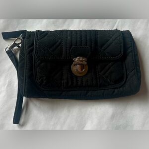 Vera Bradley Black Quilted Wristlet
